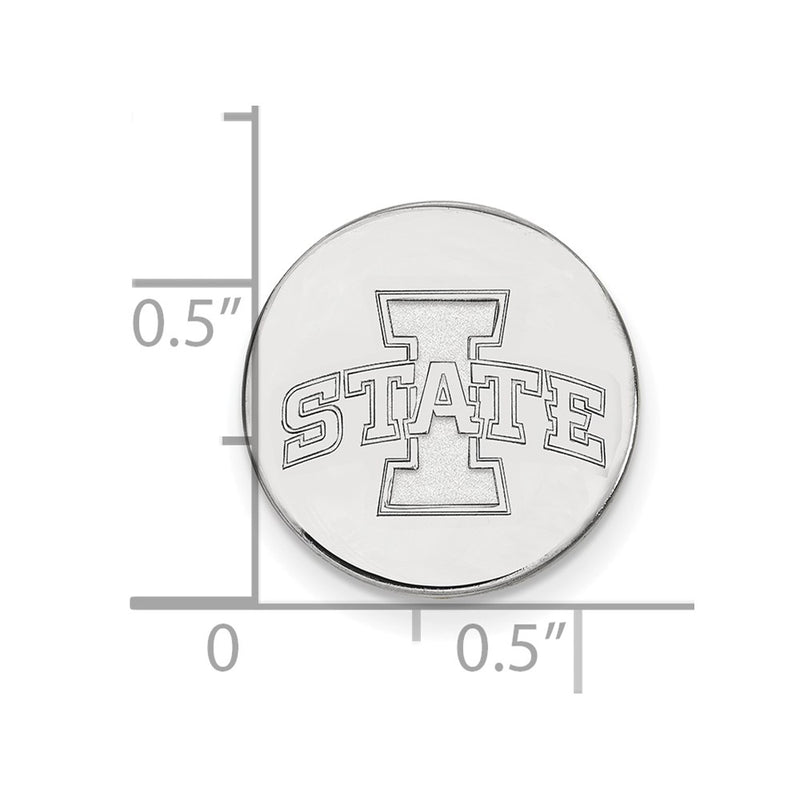 14K White Gold LogoArt Iowa State University Lapel Pin