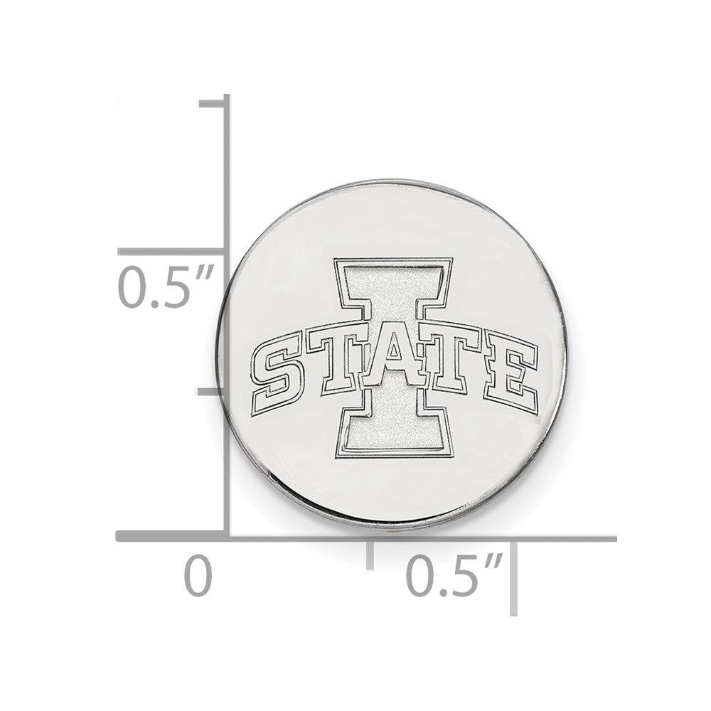 Sterling Silver Rhod-Pltd Logoart Iowa State University Lapel Pin