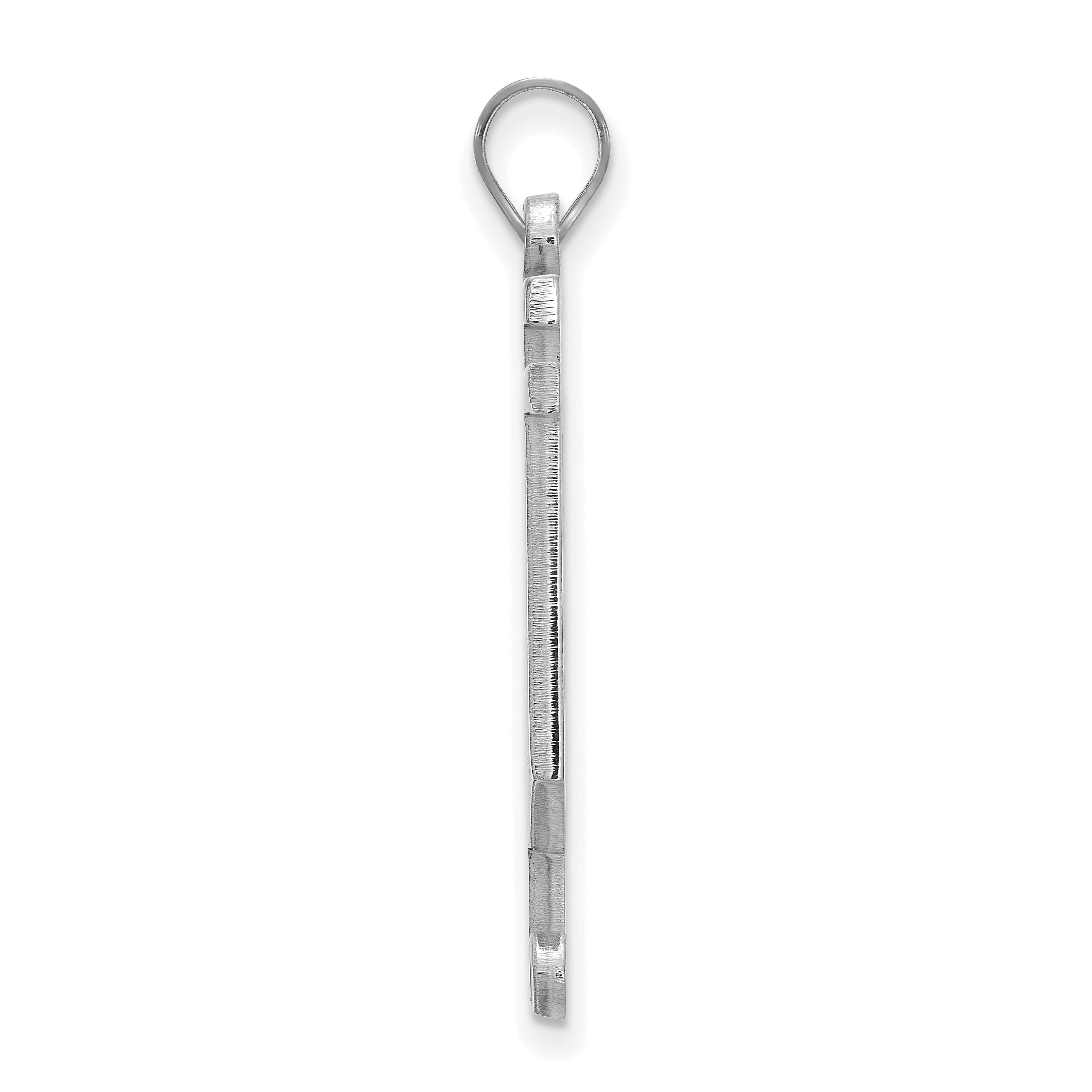 10K White Gold Logoart Indiana University I U Extra Large Pendant