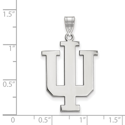 10K White Gold Logoart Indiana University I U Extra Large Pendant
