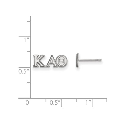 Sterling Silver Rhodium Plated Logoart Kappa Alpha Theta Sorority Greek Letters Extra Small Post Earrings