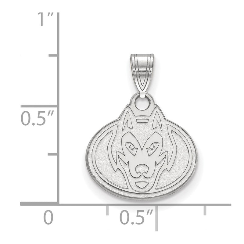 Sterling Silver Rhodium Plated Logoart St. Cloud State University Husky Small Pendant