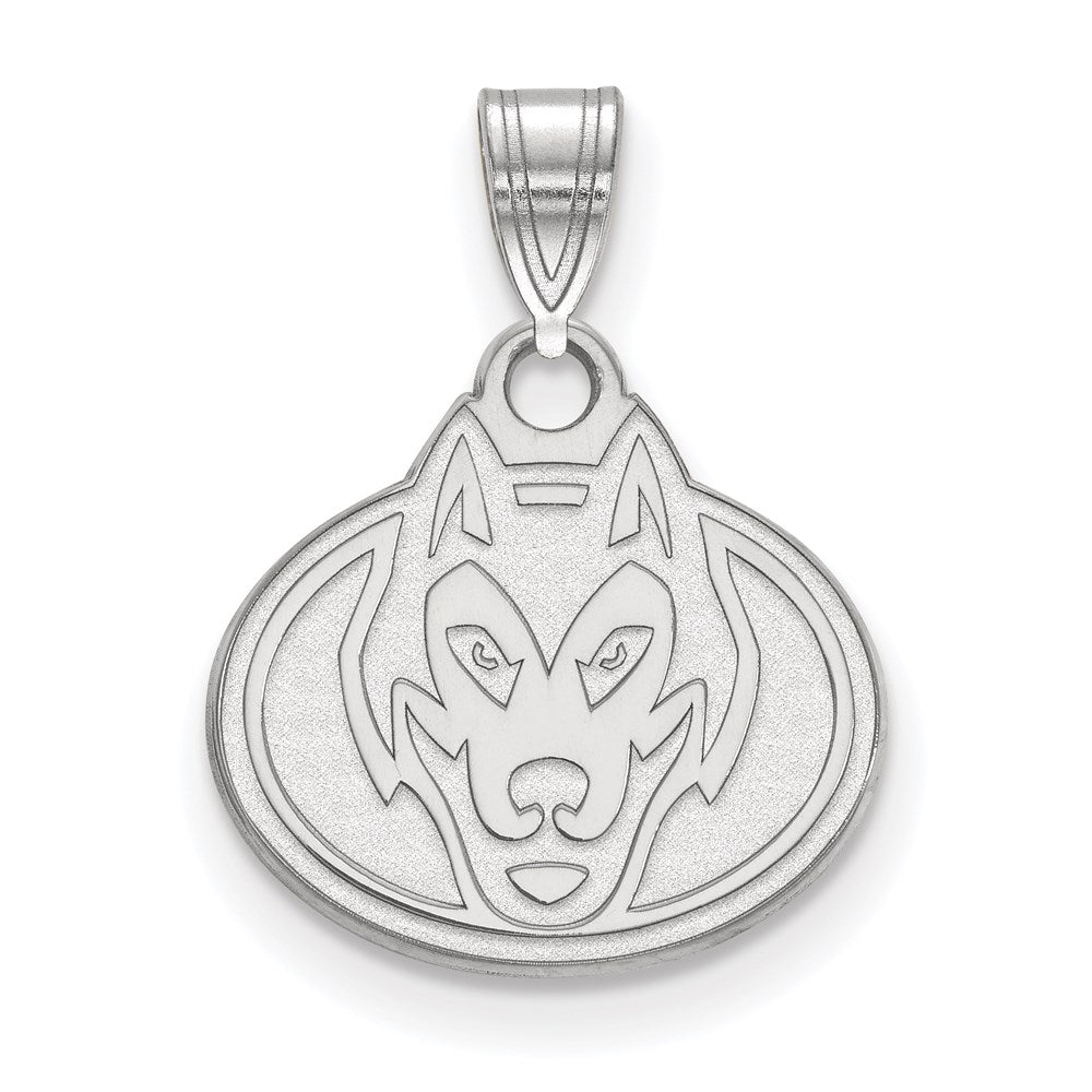 14K White Gold Logoart St. Cloud State University Husky Small Pendant