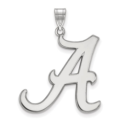 10K White Gold Logoart University Of Alabama Letter A Extra Large Pendant