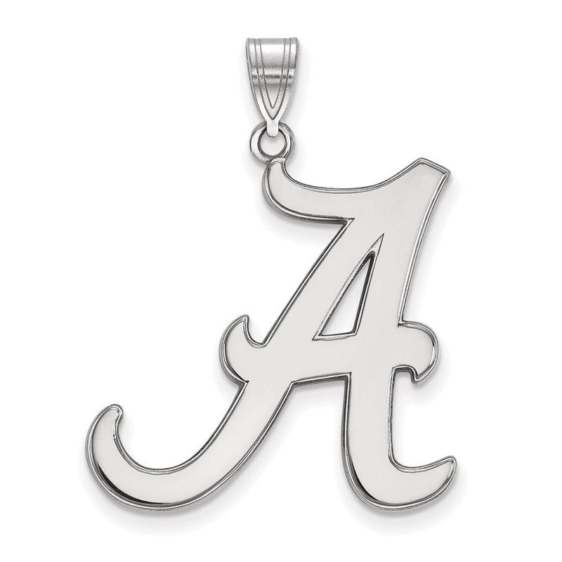 10K White Gold Logoart University Of Alabama Letter A Extra Large Pendant