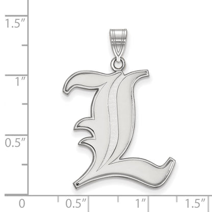 10K White Gold Logoart University Of Louisville Letter L Extra Large Pendant