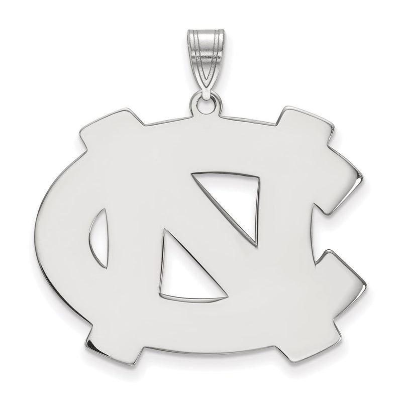 Sterling Silver Rhodium Plated Logoart University Of North Carolina N C Extra Large Pendant