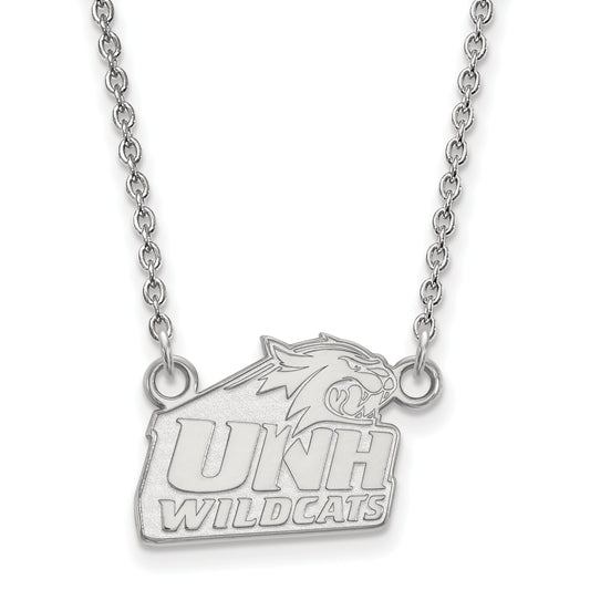 10K White Gold Logoart University Of New Hampshire Small Pendant 18 Inch Necklace