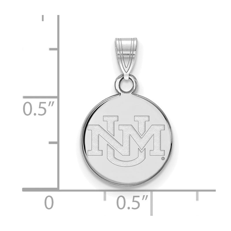 Sterling Silver Rhodium Plated Logoart University Of New Mexico Small Pendant