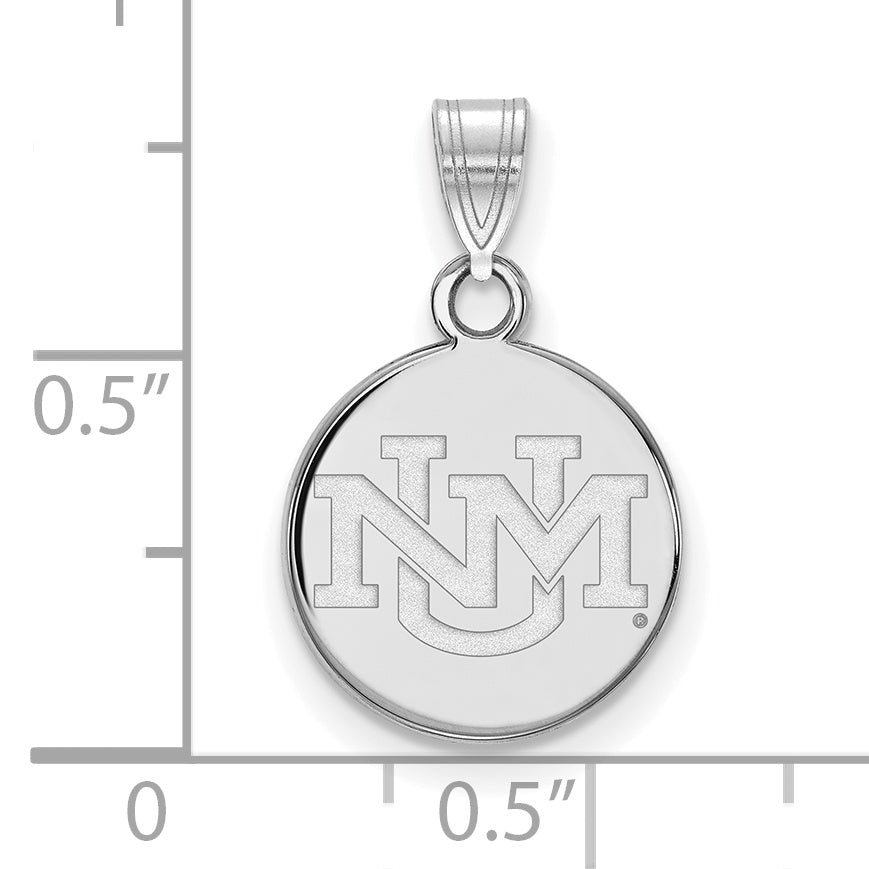 10K White Gold Logoart University Of New Mexico Small Pendant