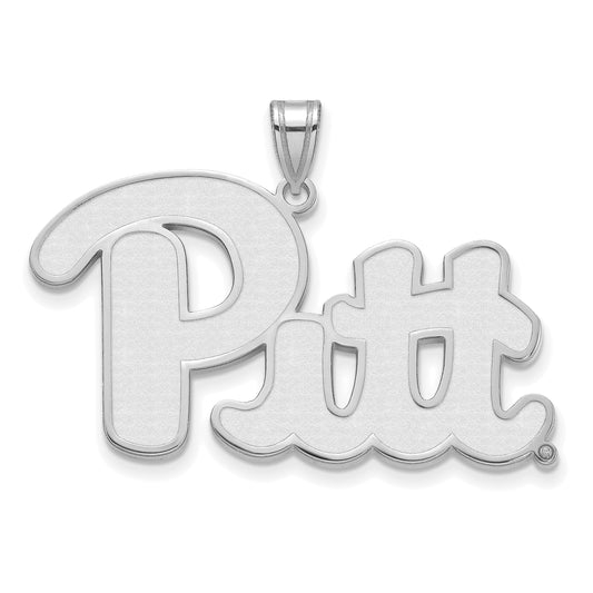 10K White Gold Logoart University Of Pittsburgh Extra Large Pendant