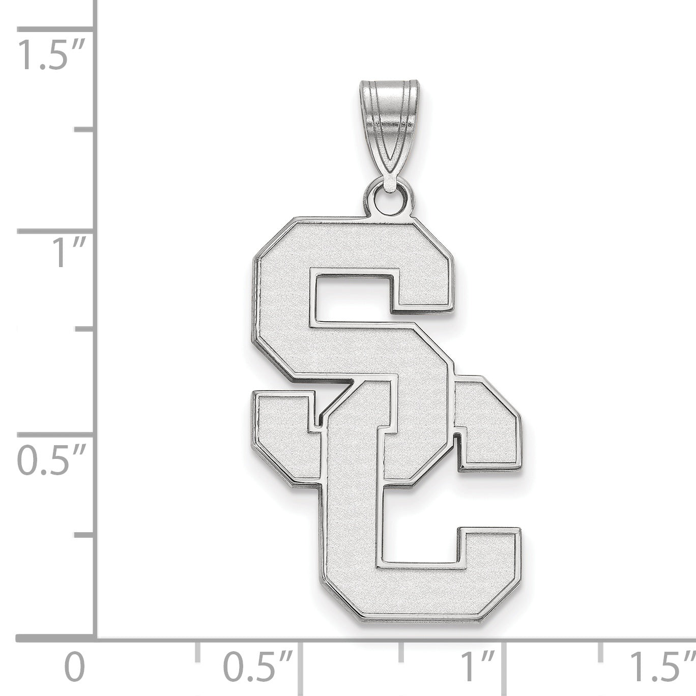 10K White Gold University Of Southern California S C Extra Large Pendant