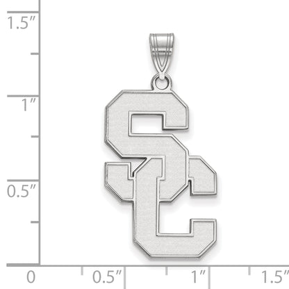 10K White Gold University Of Southern California S C Extra Large Pendant