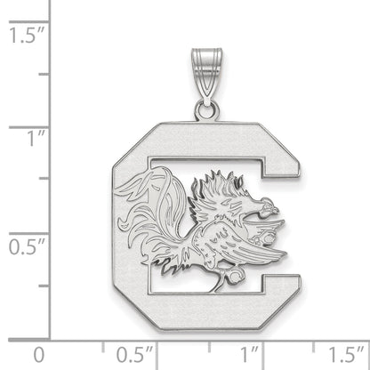10K White Gold Logoart University Of South Carolina Extra Large Pendant