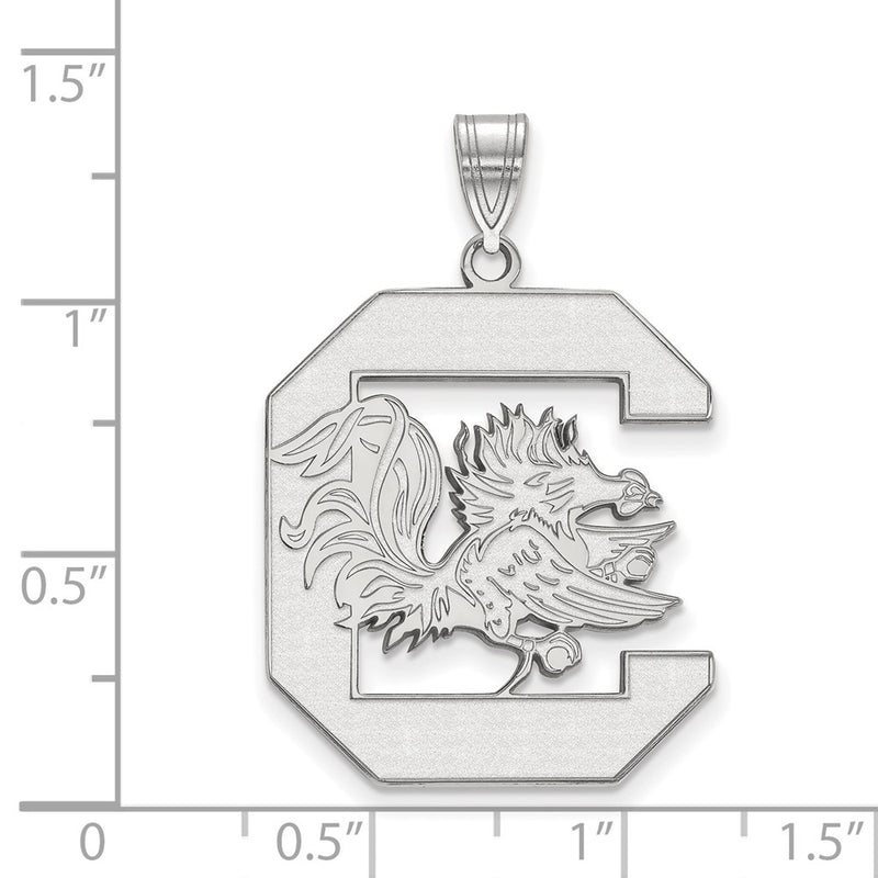 14K White Gold Logoart University Of South Carolina Extra Large Pendant