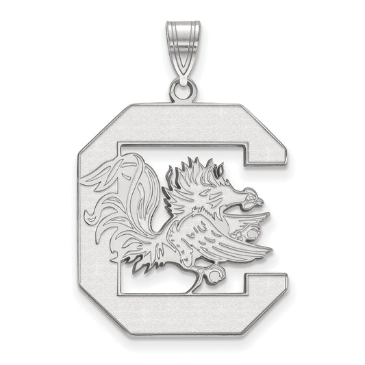 10K White Gold Logoart University Of South Carolina Extra Large Pendant