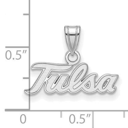 10K White Gold Logoart University Of Tulsa T U Small Pendant