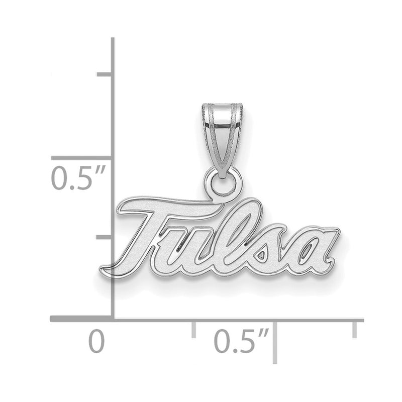 14K White Gold Logoart University Of Tulsa T U Small Pendant