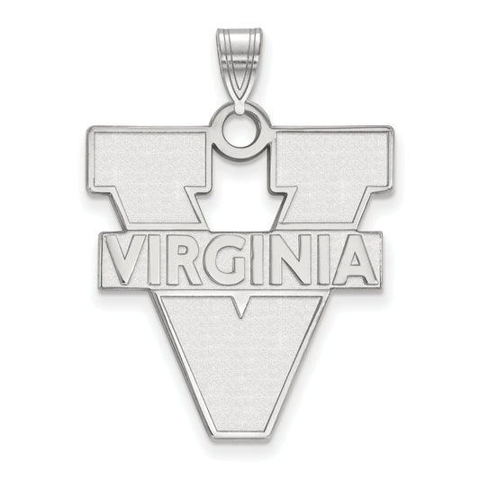 10K White Gold Logoart University Of Virginia Extra Large Pendant