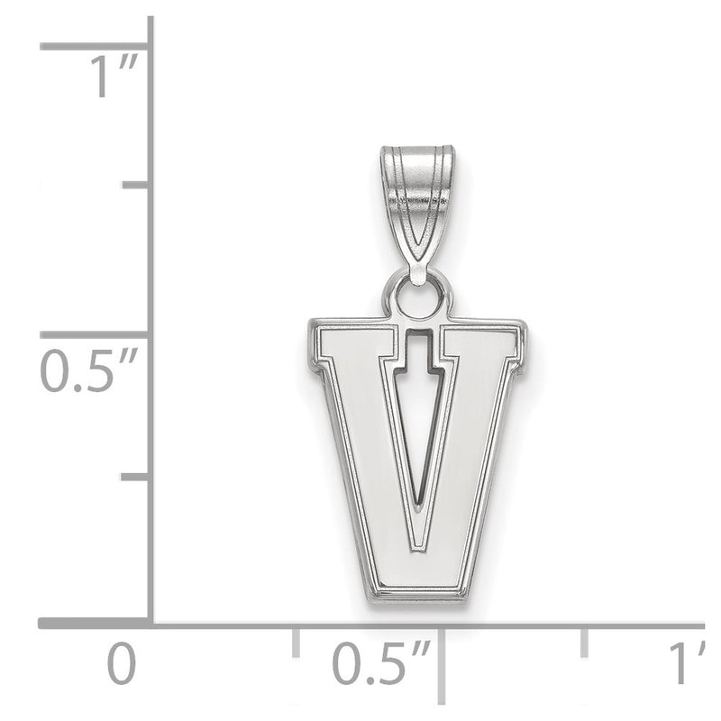 Sterling Silver Rh Plated Logoart Vanderbilt University Small Pendant