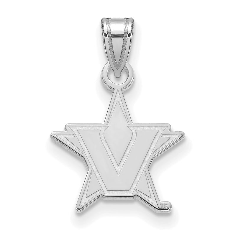 Sterling Silver Rh Plated Logoart Vanderbilt University Small Pendant