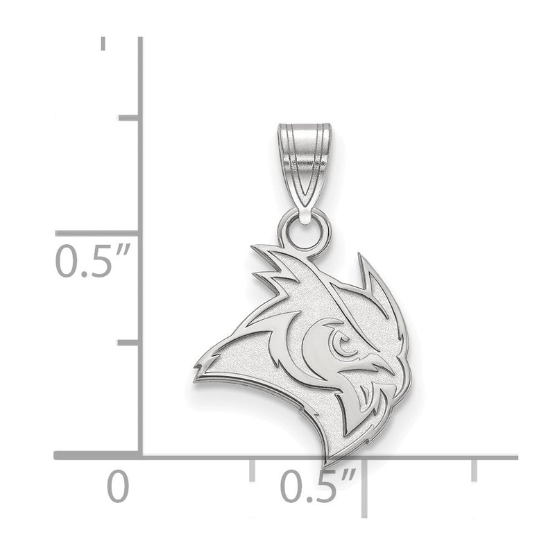 Sterling Silver Rhodium Plated Logoart Rice University Owl Small Pendant
