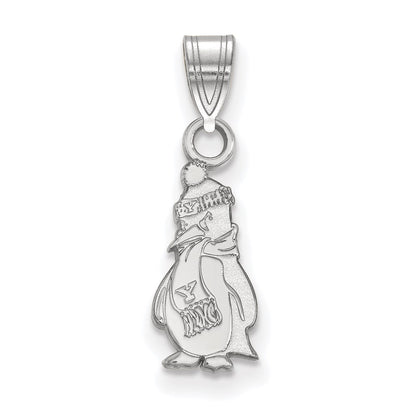 14K White Gold Logoart Youngstown State University Penguin Small Pendant