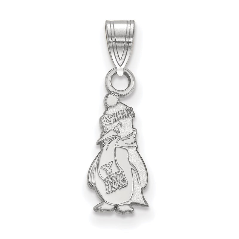 14K White Gold Logoart Youngstown State University Penguin Small Pendant