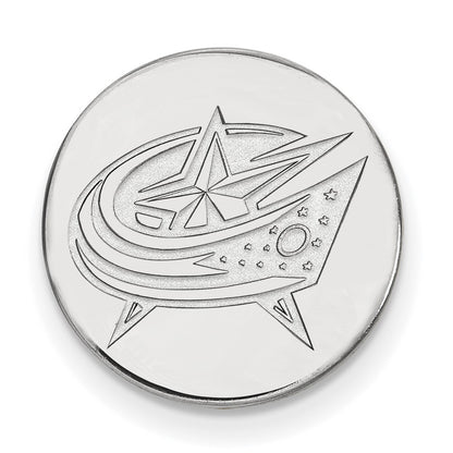 Sterling Silver Rhodium-Pltd Nhl Logoart Columbus Blue Jackets Lapel Pin