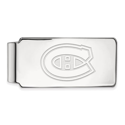 Sterling Silver Rhodium-Plated Nhl Logoart Montreal Canadiens Money Clip