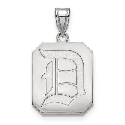 10K White Gold Logoart Duquesne University Letter D Large Pendant