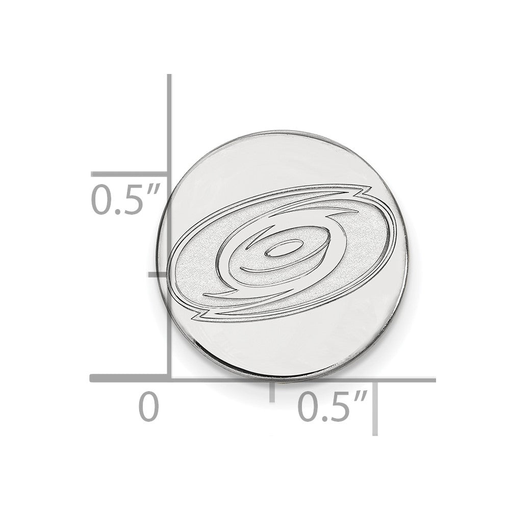 Sterling Silver Rhodium Plated Nhl Logoart Carolina Hurricanes Lapel Pin