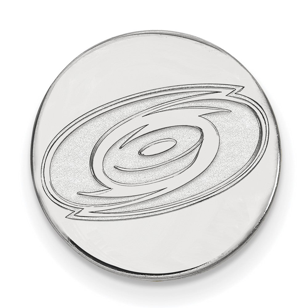 Sterling Silver Rhodium Plated Nhl Logoart Carolina Hurricanes Lapel Pin