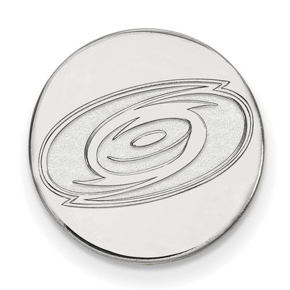 Sterling Silver Rhodium Plated Nhl Logoart Carolina Hurricanes Lapel Pin