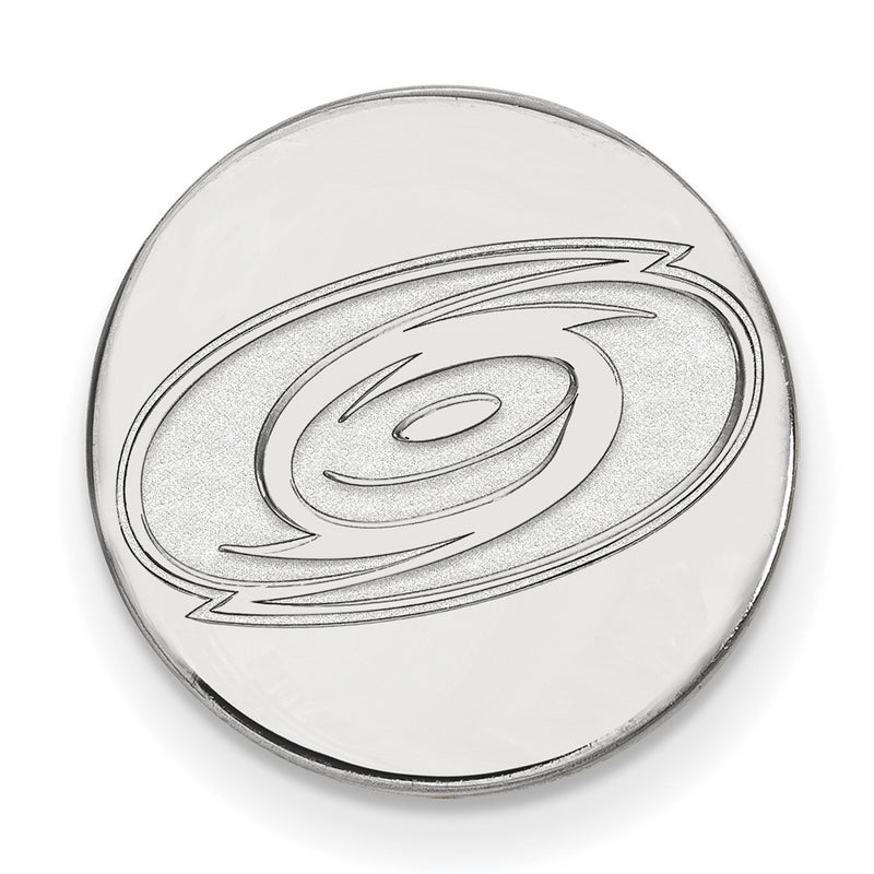 Sterling Silver Rhodium Plated Nhl Logoart Carolina Hurricanes Lapel Pin