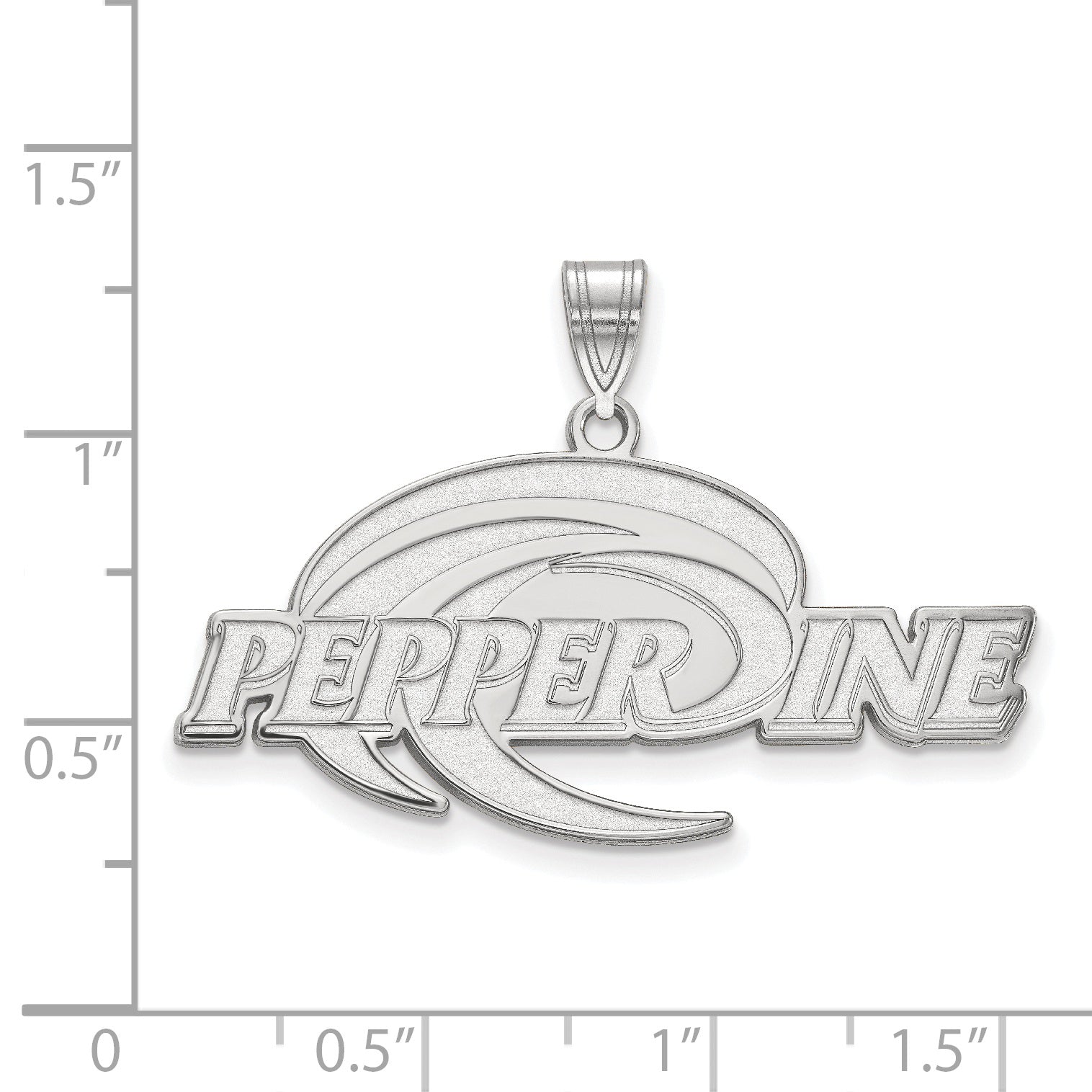 10K White Gold Logoart Pepperdine University Extra Large Pendant
