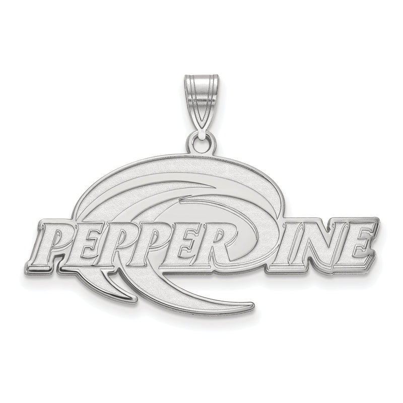10K White Gold Logoart Pepperdine University Extra Large Pendant