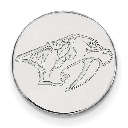 14K White Gold NHL LogoArt Nashville Predators Lapel Pin