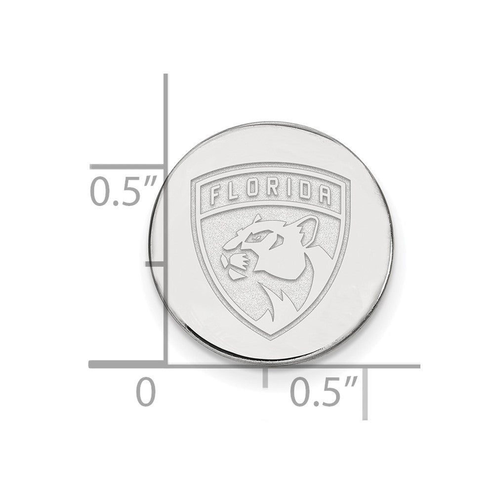 Sterling Silver Rhodium-Plated Nhl Logoart Florida Panthers Lapel Pin