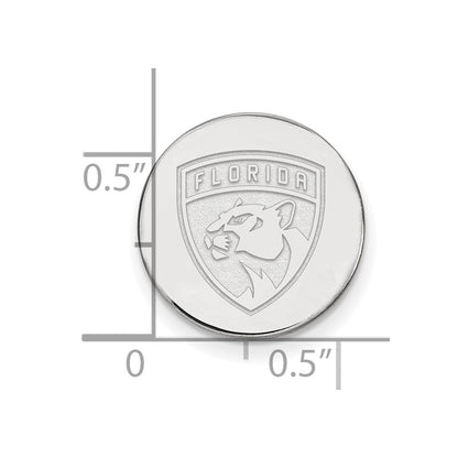 Sterling Silver Rhodium-Plated Nhl Logoart Florida Panthers Lapel Pin