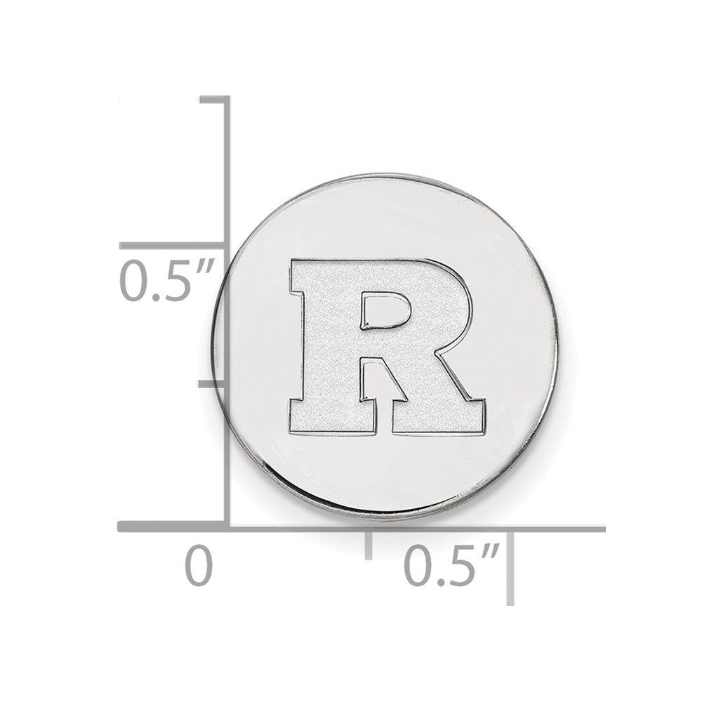 Sterling Silver Rhod-Pltd Logoart Rutgers University Lapel Pin