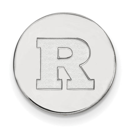 Sterling Silver Rhod-Pltd Logoart Rutgers University Lapel Pin