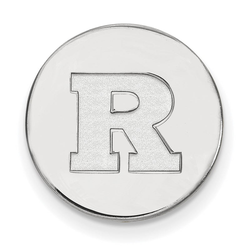 Sterling Silver Rhod-Pltd Logoart Rutgers University Lapel Pin