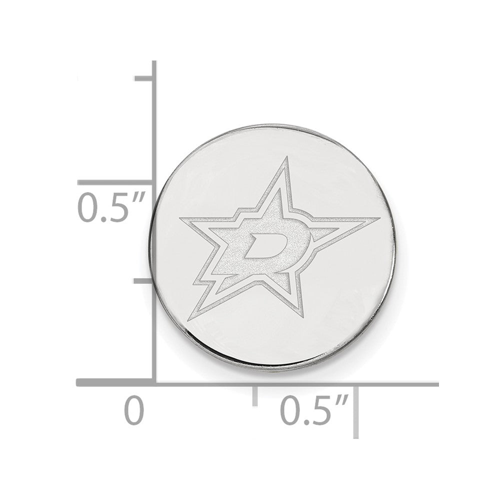 Sterling Silver Rhodium-Plated Nhl Logoart Dallas Stars Lapel Pin