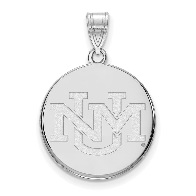 Sterling Silver Rhodium Plated Logoart University Of New Mexico Large Pendant