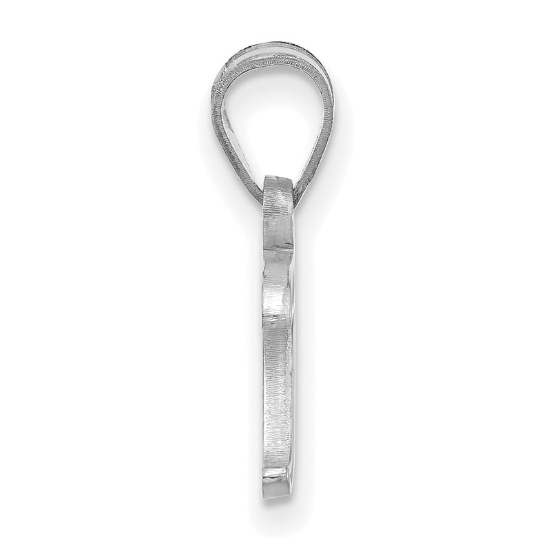 Sterling Silver Rhodium Plated Logoart University Of Tulsa T U Large Pendant
