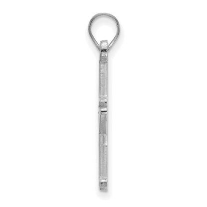 10K White Gold 10Kw Logoart Vanderbilt University Large Pendant