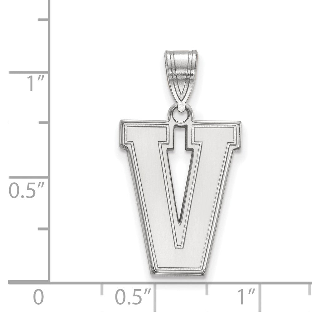 Sterling Silver Rh Plated Logoart Vanderbilt University Large Pendant