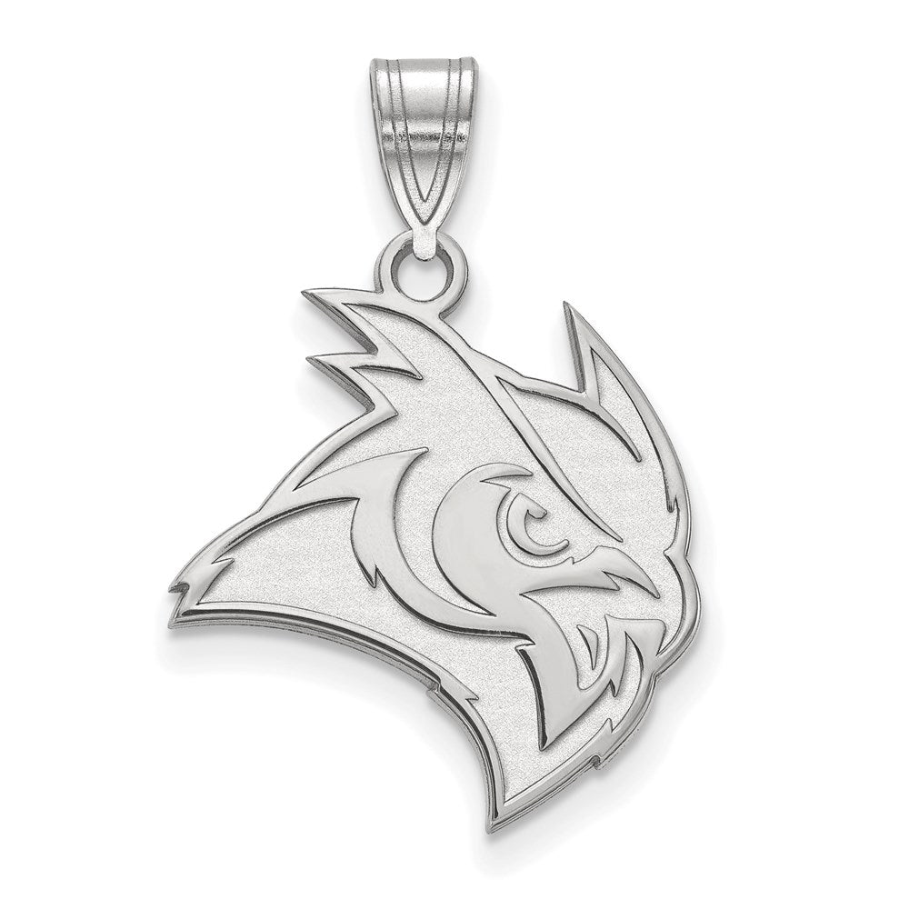 Sterling Silver Rhodium Plated Logoart Rice University Owl Large Pendant