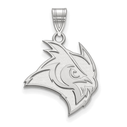 Sterling Silver Rhodium Plated Logoart Rice University Owl Large Pendant